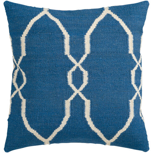 Fallon 18 X 18 inch Dark Blue and Cream Throw Pillow