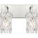 Forma de Crystal 2 Light 14 inch Polished Chrome Vanity Light Wall Light