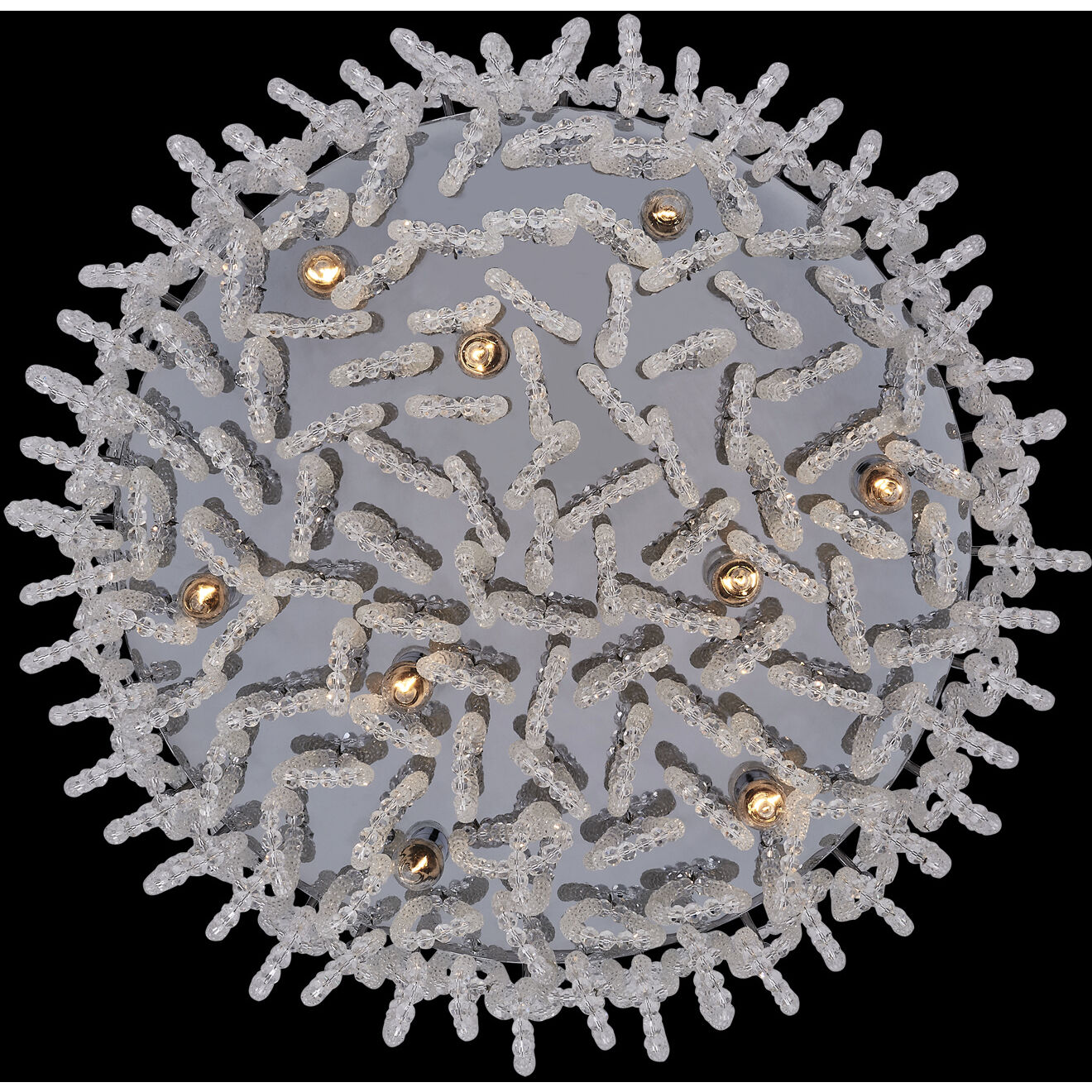 Loop 9 Light 24 inch Polished Chrome Flush Mount Ceiling Light