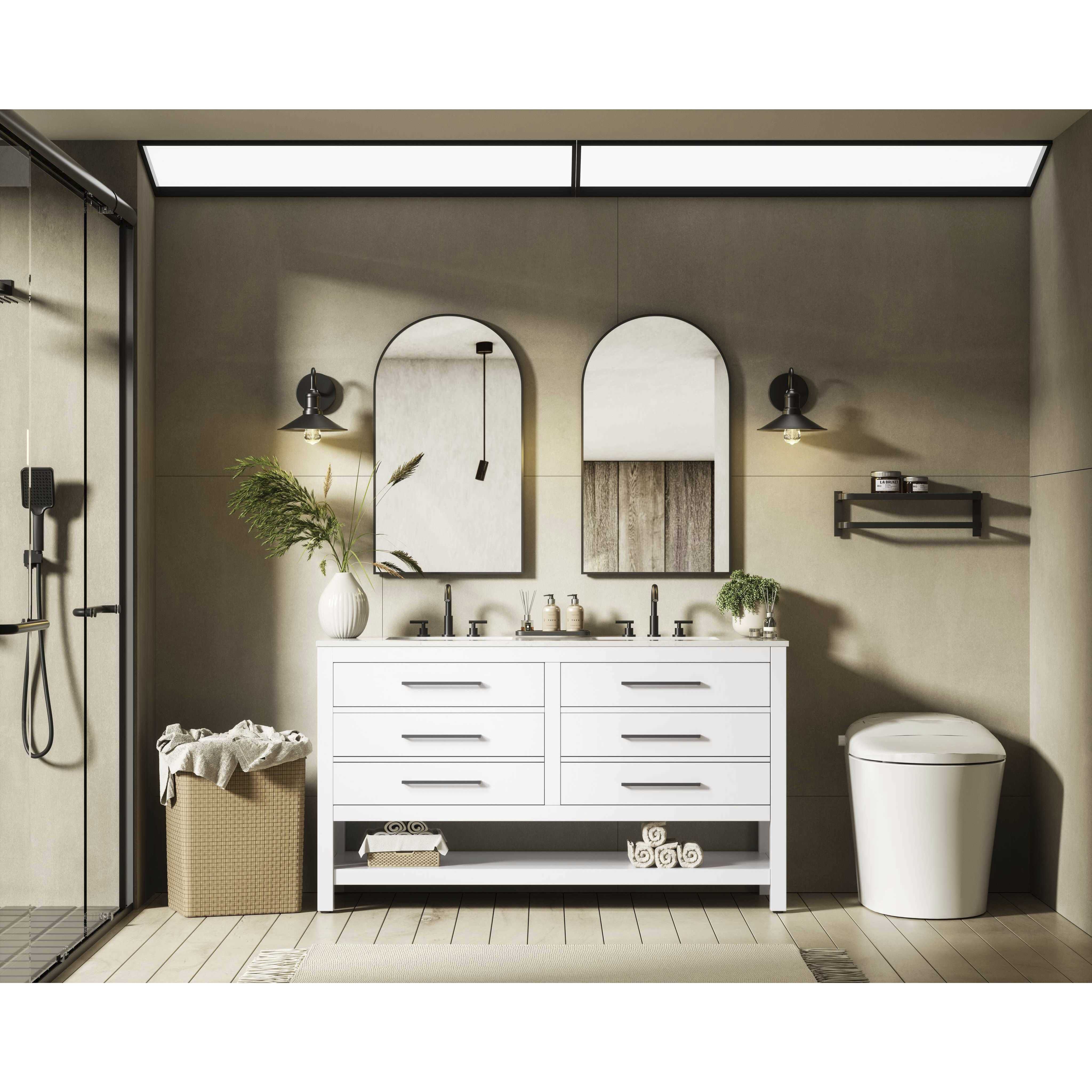 Karson 60 X 34 inch White Bathroom Vanity Cabinet