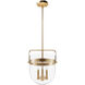 Karloff 3 Light 11.75 inch Alturas Gold Pendant Ceiling Light