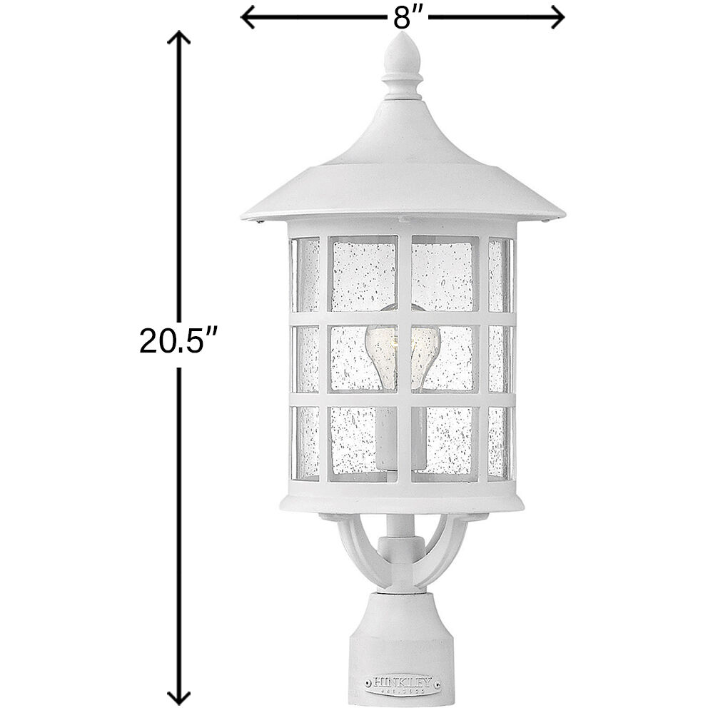 Freeport Coastal Elements 1 Light 20.5 inch Textured White Outdoor Post Mount Lantern in Non-LED