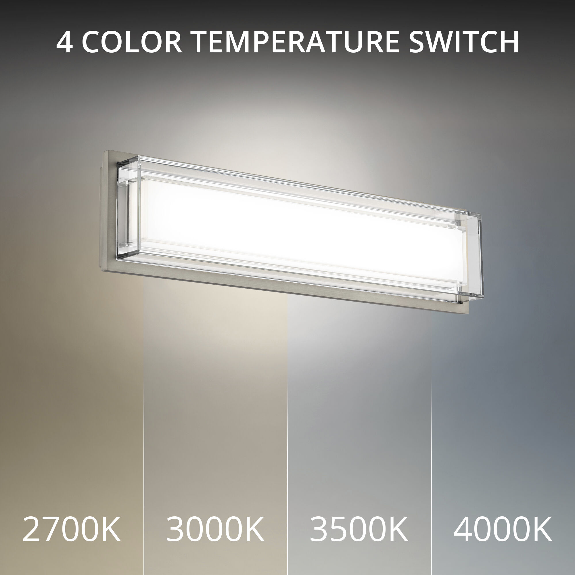 Ice Bar Indoor Wall Lighting in 2700K, Brushed Nickel