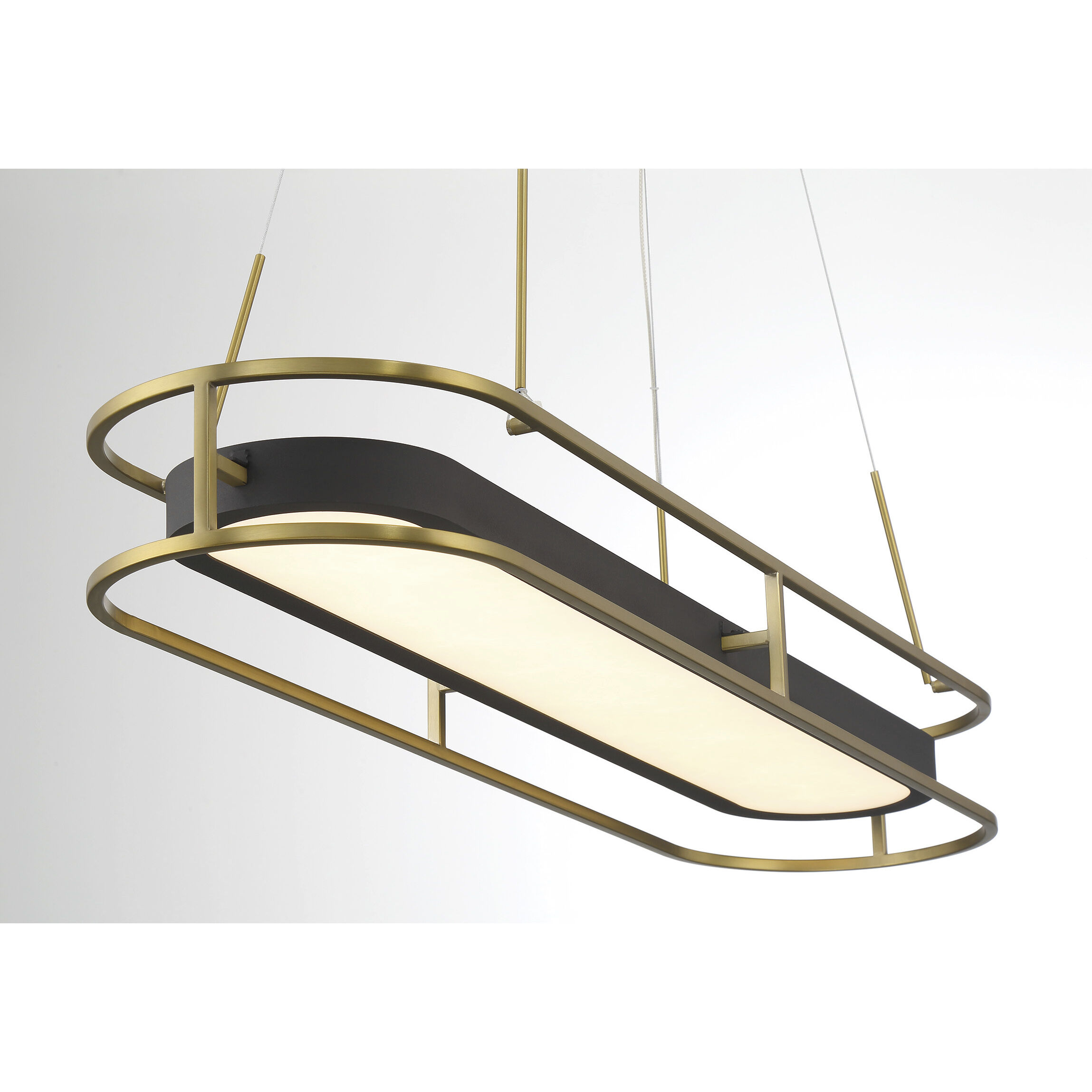 Levitation LED 40 inch Soft Brass And Sand Coal Island Light Ceiling Light