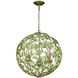 Bridget 3 Light 16.5 inch Soft Gold Chandelier Ceiling Light in Green