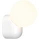 Lyra 1 Light 6.3 inch Gloss Glaze White Bathroom Wall Light