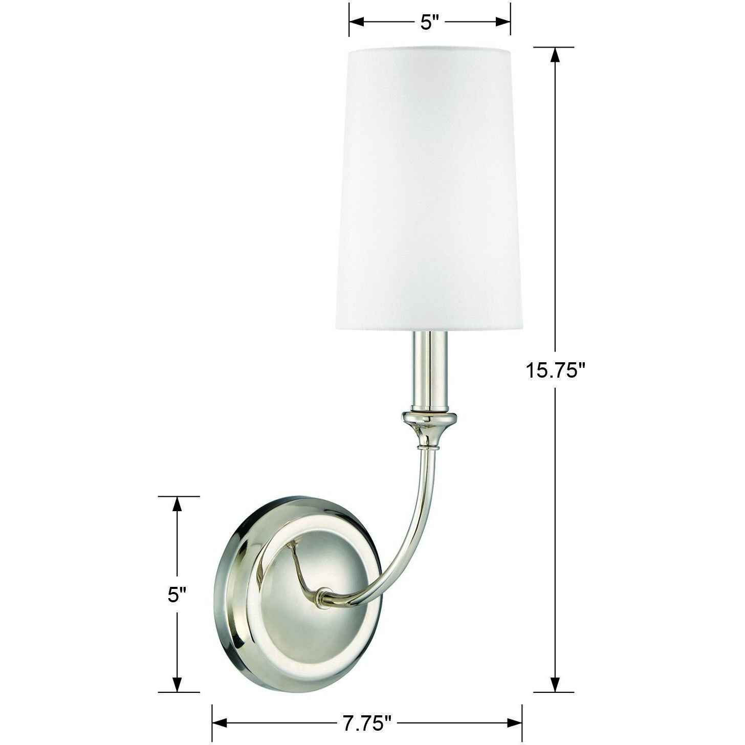 Sylvan Bath Sconce Wall Light in Polished Nickel