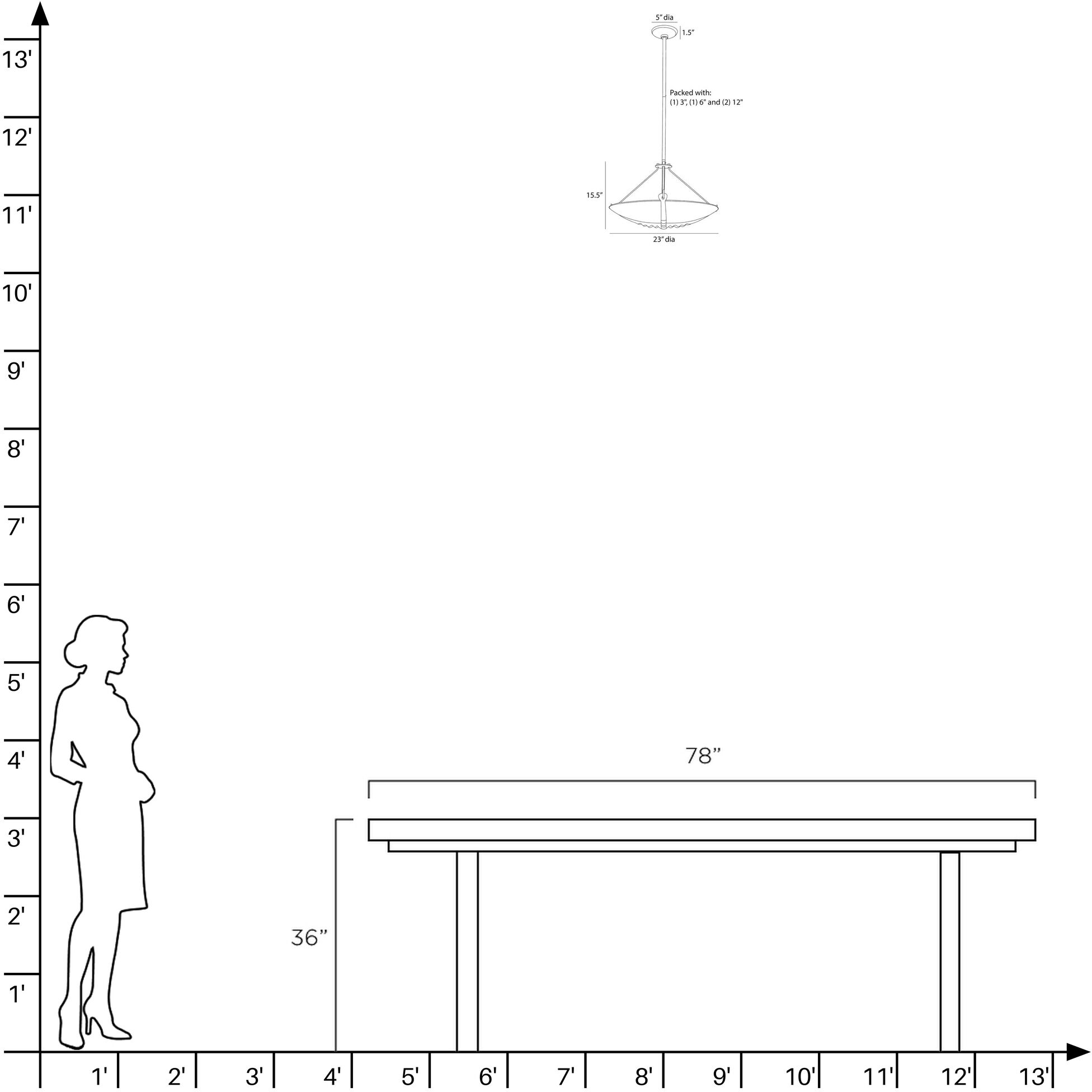 Karlsen 3 Light 23 inch Antique Brass Semi-Flush Mount Ceiling Light
