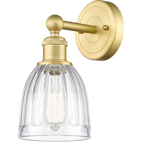 Brookfield Sconce Wall Light in Satin Gold, Clear