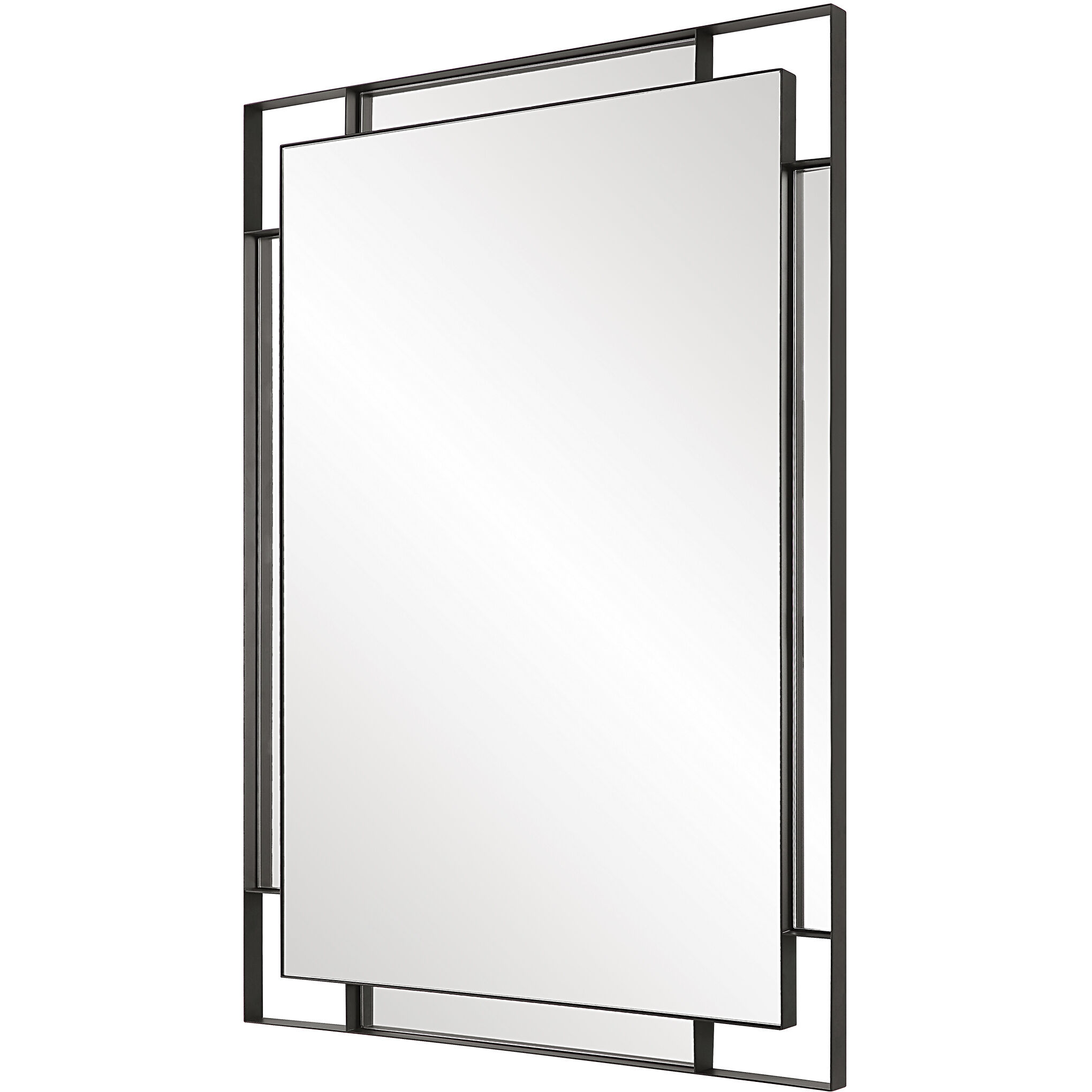 Stellan 39.63 X 27.75 inch Matte Black Mirror