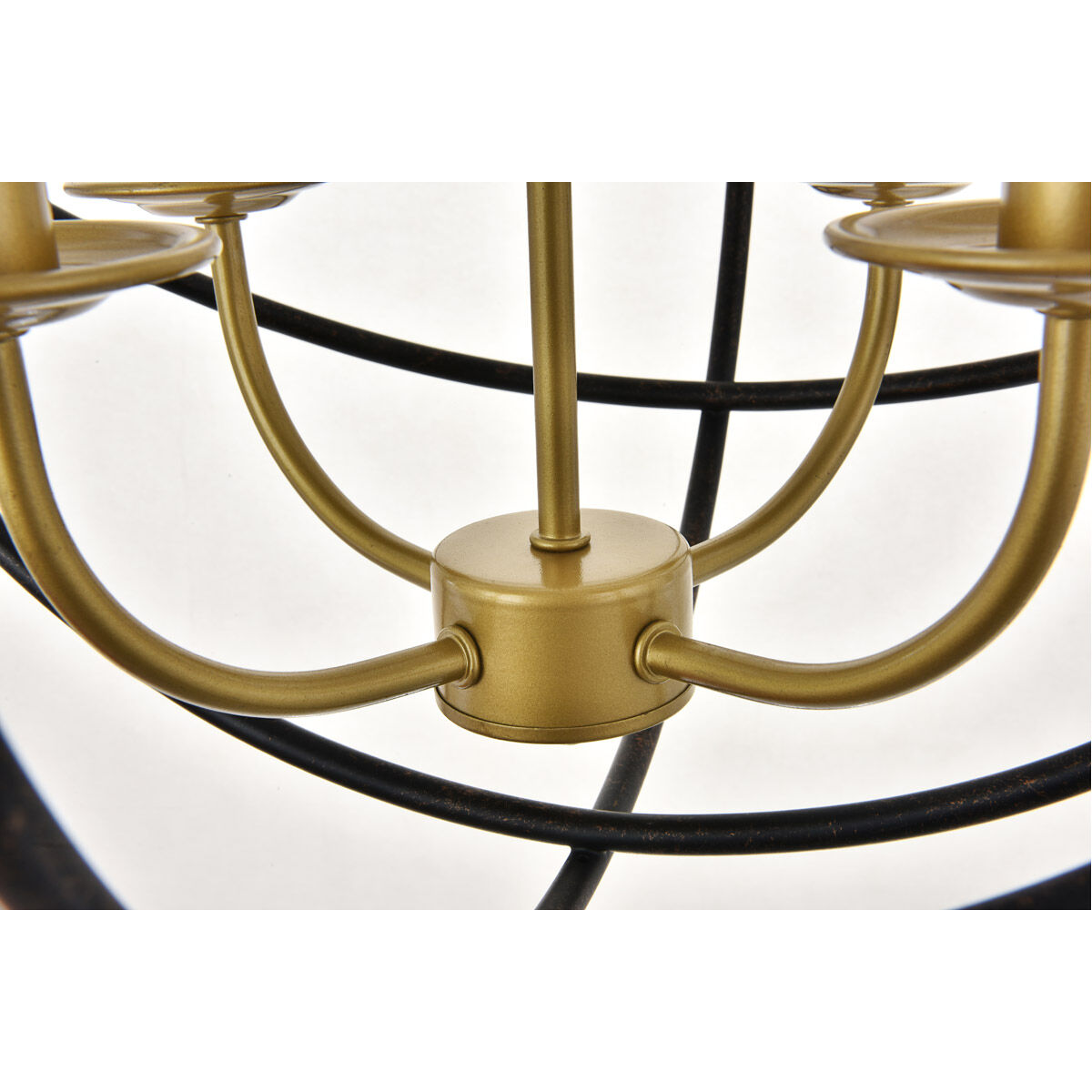 Octavia 4 Light 18 inch Brass and Dark Brown Pendant Ceiling Light