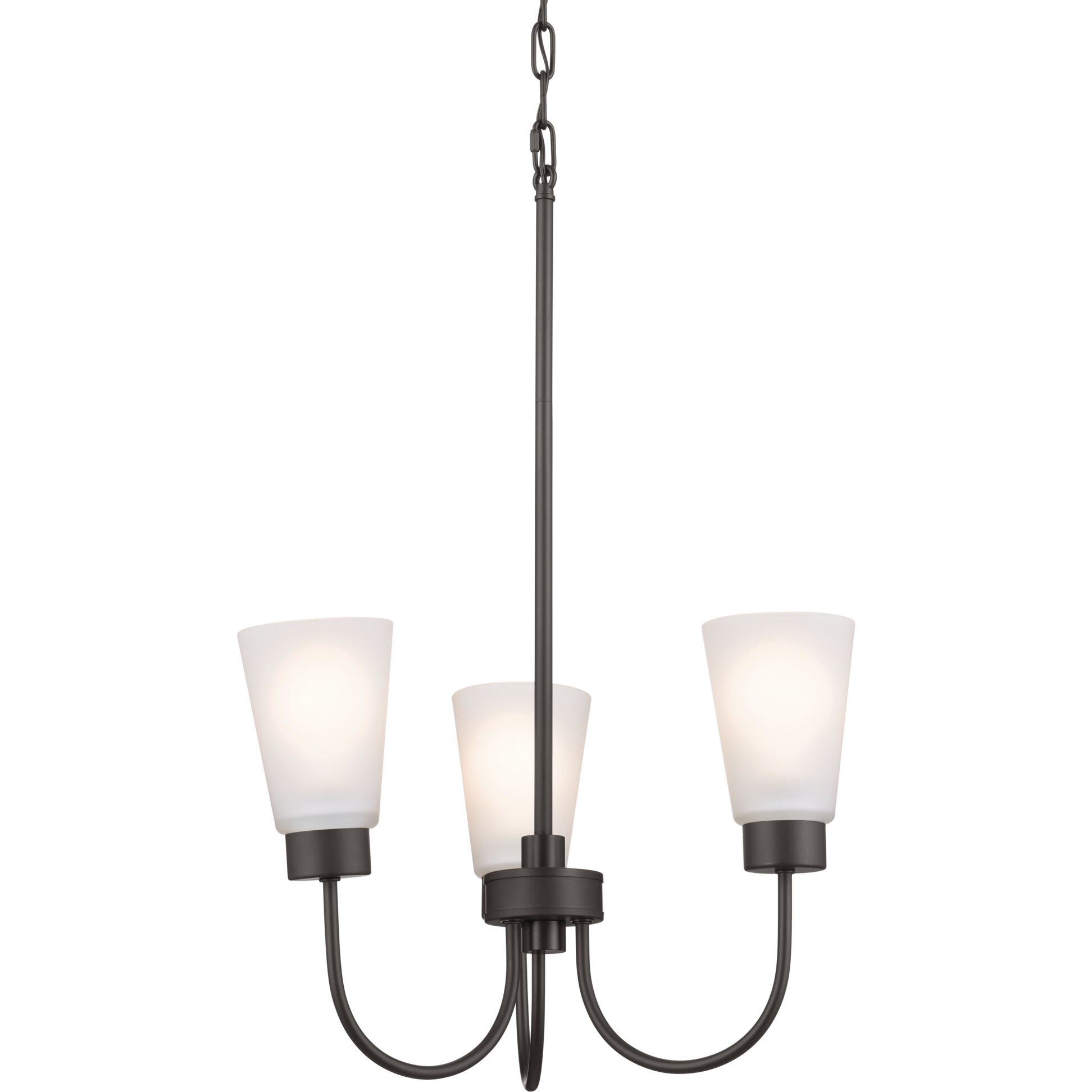 Erma 3 Light Olde Bronze Chandelier Ceiling Light, Small, 1 Tier