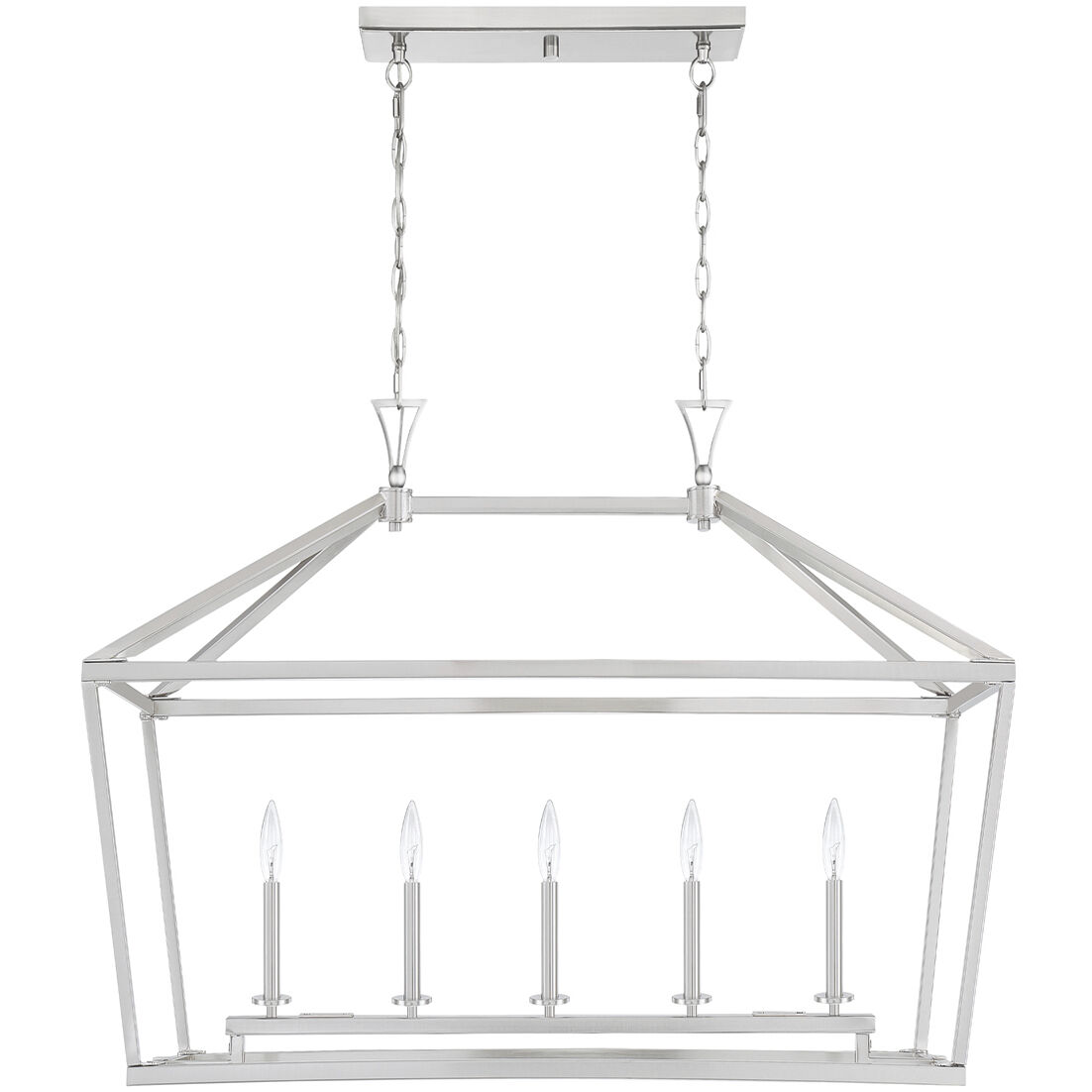 Townsend 5 Light 44 inch Satin Nickel Linear Chandelier Ceiling Light, Essentials