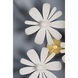 Twiggy 3 Light 25 inch Aged Brass/Textured White Combo Semi Flush Mount Ceiling Light