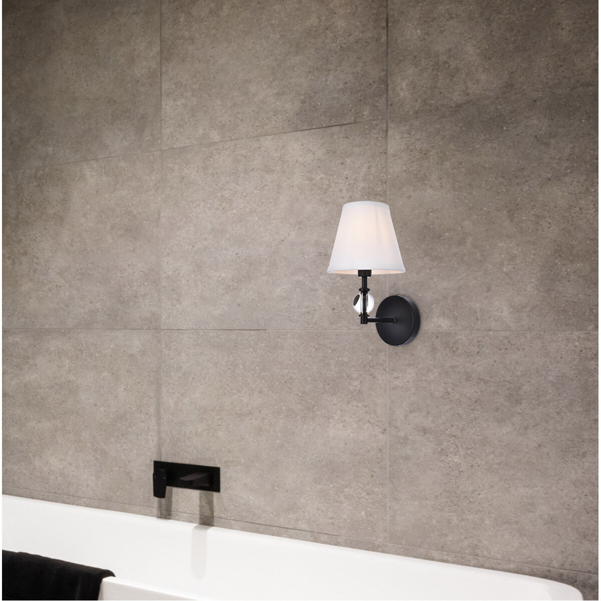 Bethany 1 Light 8.5 inch Black Bath Sconce Wall Light