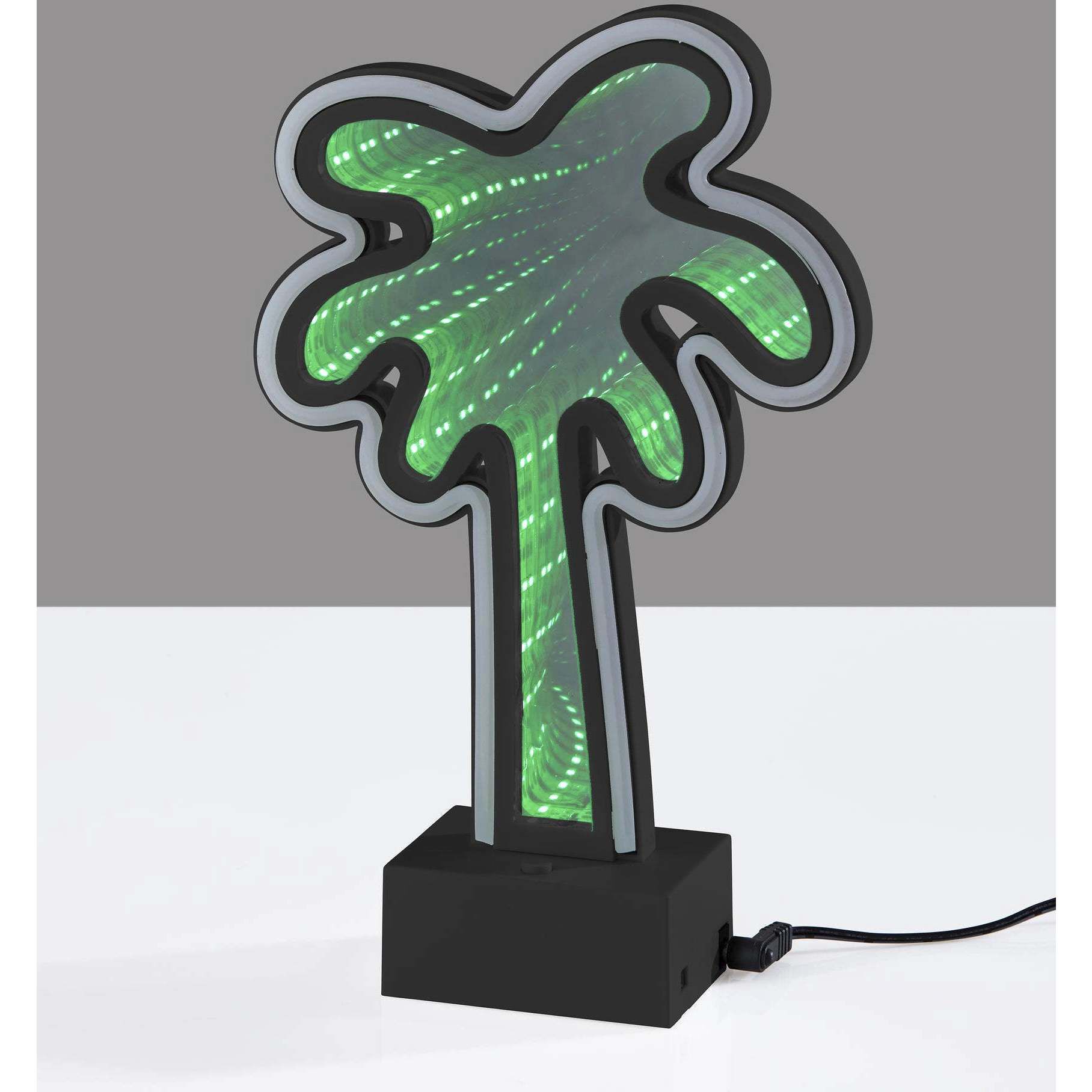 Adesso SL3717 01 Infinity Neon 10.5 inch 1 watt Black Table Wall Lamp Portable Light Palm Tree Simplee Adesso
