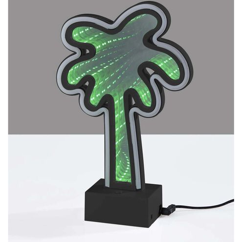 Infinity Neon 11 inch 1.00 watt Black Table/Wall Lamp Portable Light, Palm Tree, Simplee Adesso