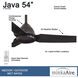 Java 54 inch Kocoa Outdoor Ceiling Fan 