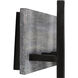Zag 2 Light 14.5 inch Black and Grey Bath Vanity Wall Light in Black/Grey Wood