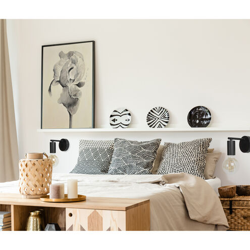 Think 1 Light 5 inch Black Wall Sconce Wall Light