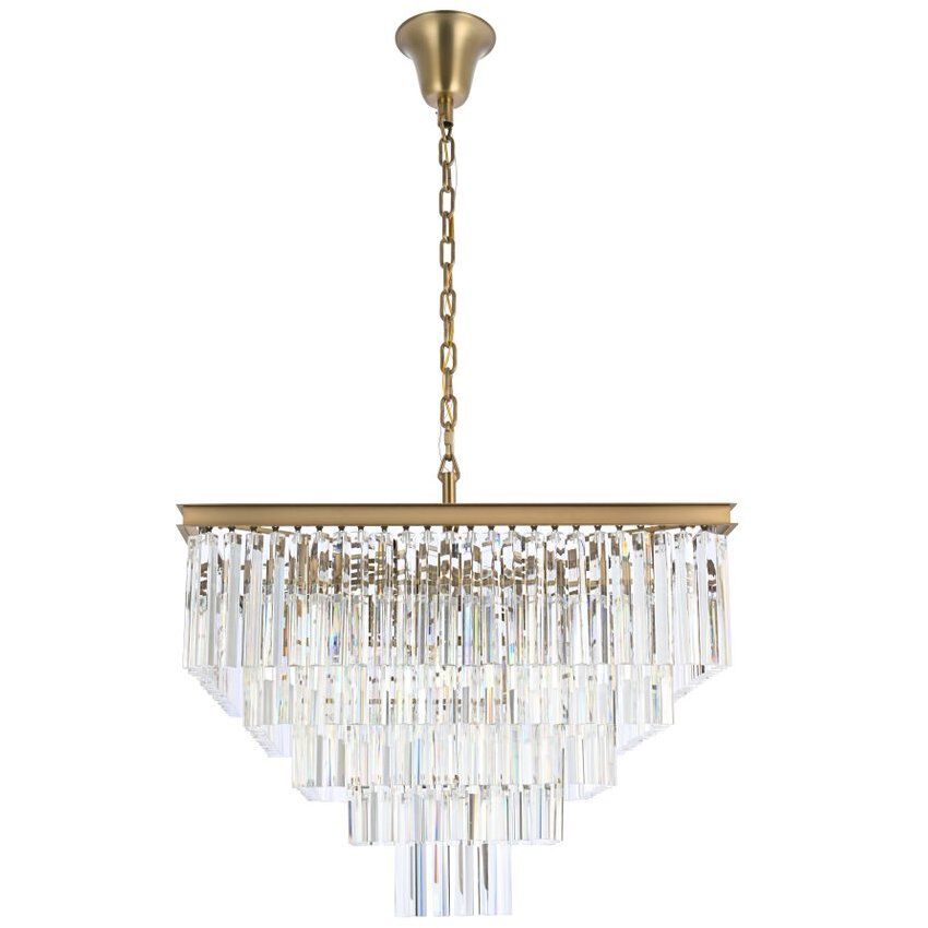 Sydney 21 Light 34 inch Satin Gold Chandelier Ceiling Light
