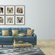 Dog Collage Brown and Multi and Rust and Teal Framed Art
