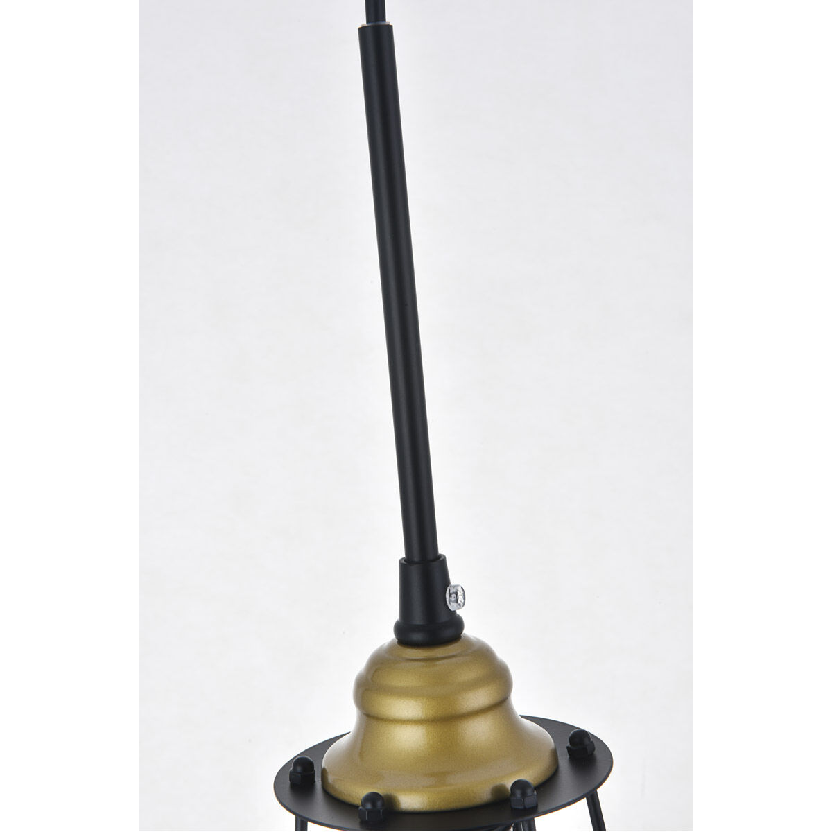 Auspice 1 Light 5.3 inch Brass and Black Pendant Ceiling Light