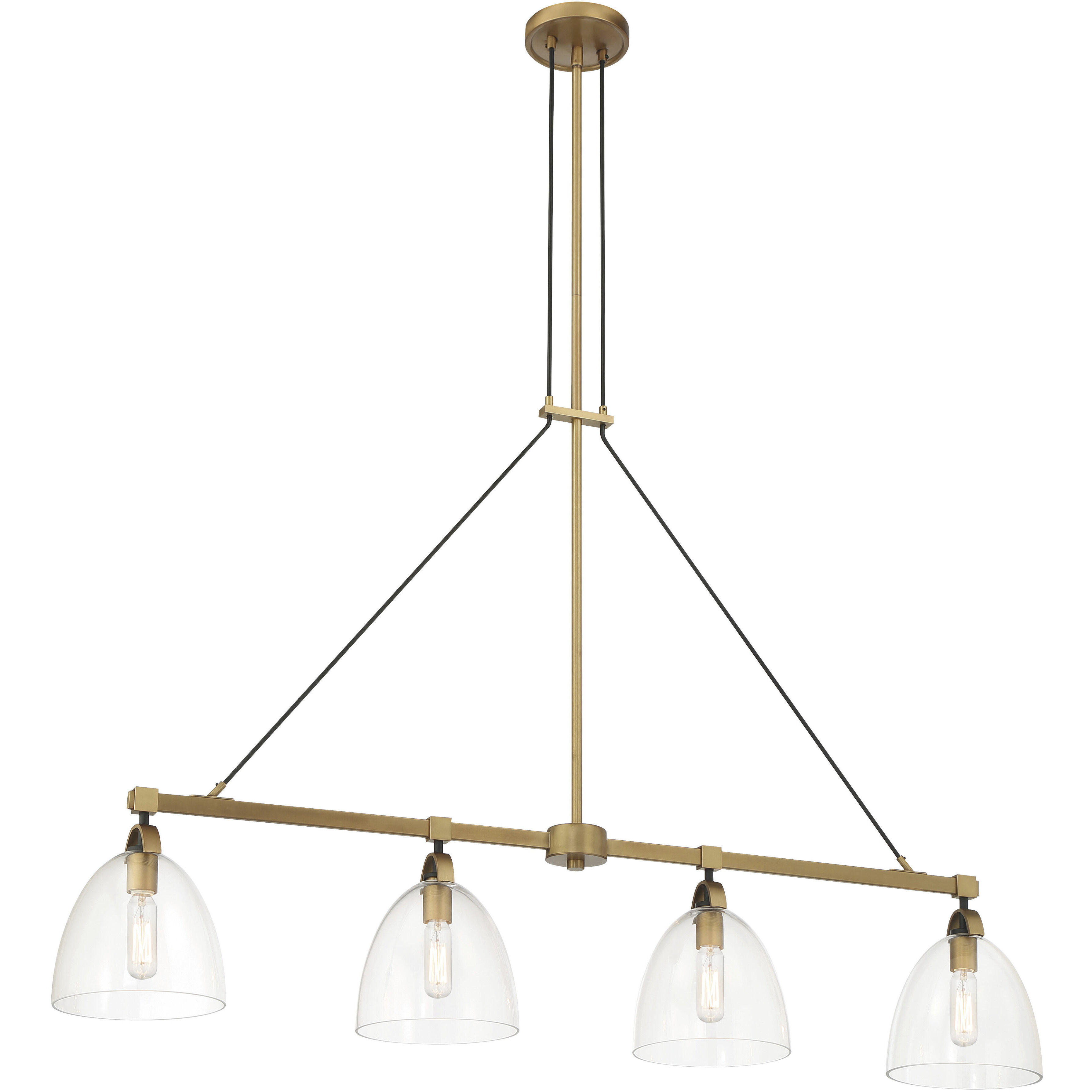 Sommersby Island Light Ceiling Light in Legacy Brass and Matte Coal