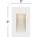 Taper 12v 1.20 watt Satin White Landscape Step Light, Vertical