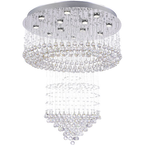 Waterfall 12 Light 32 inch Chrome Flush Mount Ceiling Light