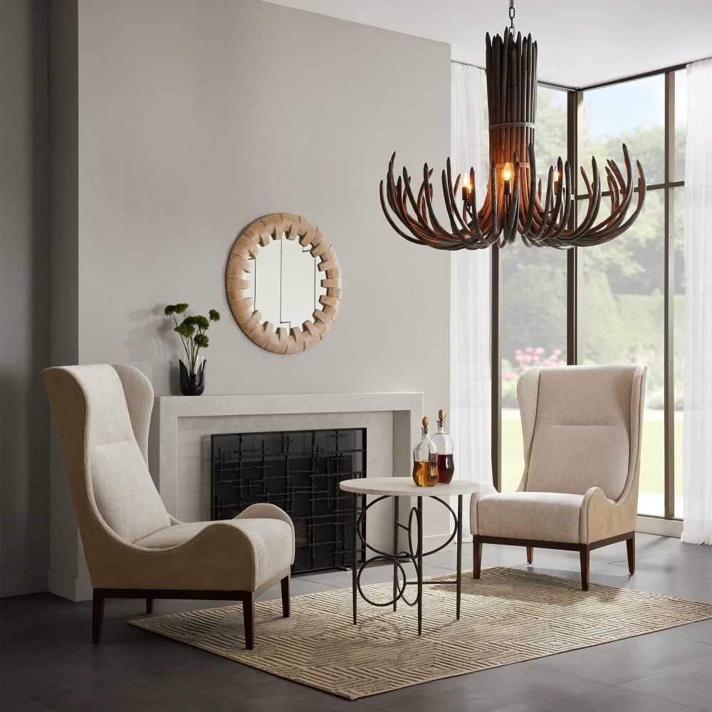 Pierce 44 inch Stone Wing Chair