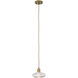 Reservoir LED 7 inch Antique Brass Pendant Ceiling Light, Inline