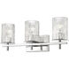 Grayson 3 Light 23 inch Chrome Vanity Wall Light