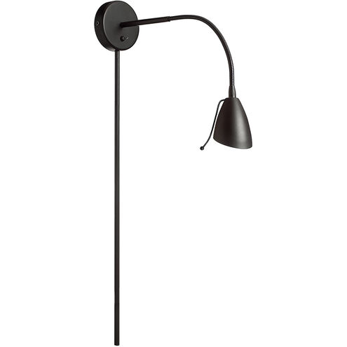 Windford 20 inch 50.00 watt Matte Black Task Wall Light, Gooseneck