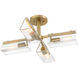 Latitude 4 Light 24 inch Brushed Gold Chandelier Ceiling Light