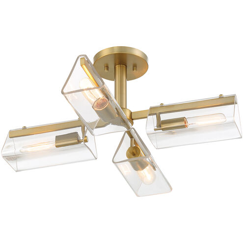 Latitude 4 Light 24 inch Brushed Gold Chandelier Ceiling Light