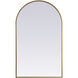 Ayra 40 X 24 inch Brass Mirror in 24 x 40