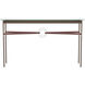 Equus 54 X 14 inch Bronze and Sterling Console Table in Leather British Brown, Bronze/Sterling
