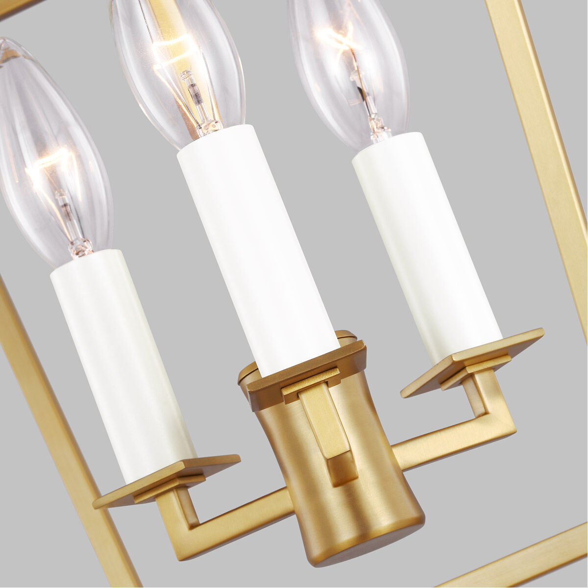 C&M by Chapman & Myers Southold 3 Light 10 inch Burnished Brass Indoor Lantern Ceiling Light