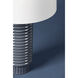 Broderick 26.5 inch 60.00 watt Aged Brass and Grey Blue Reactive Ceramic Table Lamp Portable Light