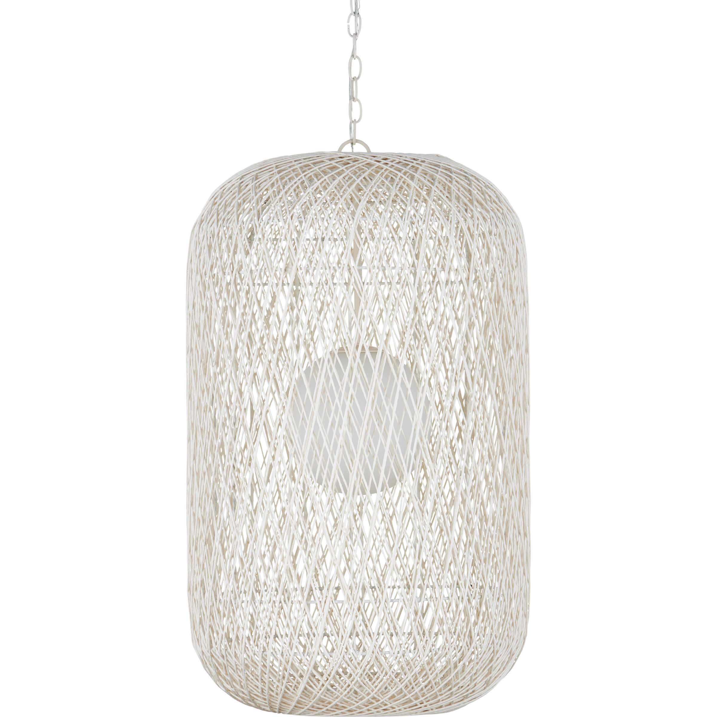 Cocoon 1 Light 21 inch Cream/Vanilla/White Pendant Ceiling Light, Large
