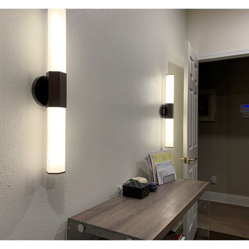 Facet LED 26 inch Black Oxide Vanity Light Wall Light, Vertical