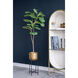 Potted Fiddle Leaf Tree Napoleon Bronze with Distressed Gold Leaf Faux Fiddle Leaf Tree
