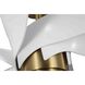 Insigna 72 inch Vintage Brass with Matte White Blades Ceiling Fan