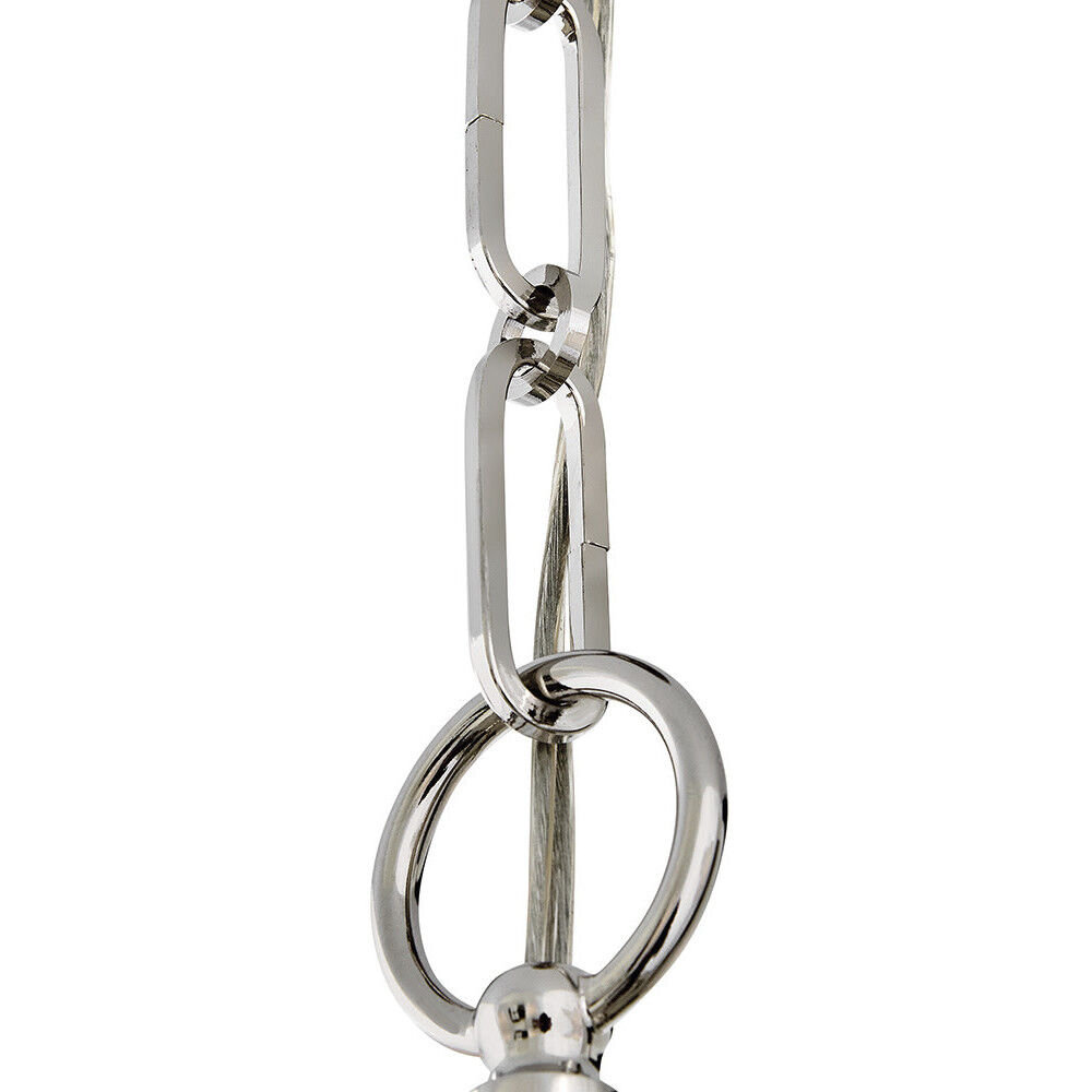 Harwich 5 Light 36 inch Polished Nickel with Natural Chandelier Ceiling Light