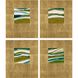 Abstract Collection Hand Painted Wood with Gold Leaf Wall Sculpture
