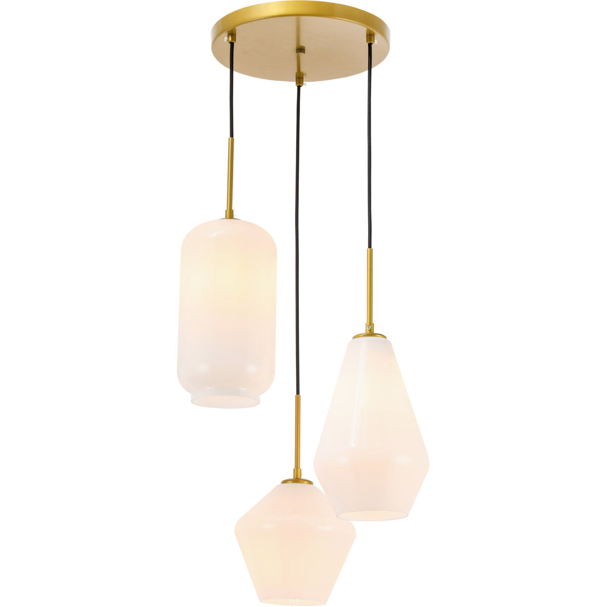 Rochester 3 Light 17 inch Brass Pendant Ceiling Light