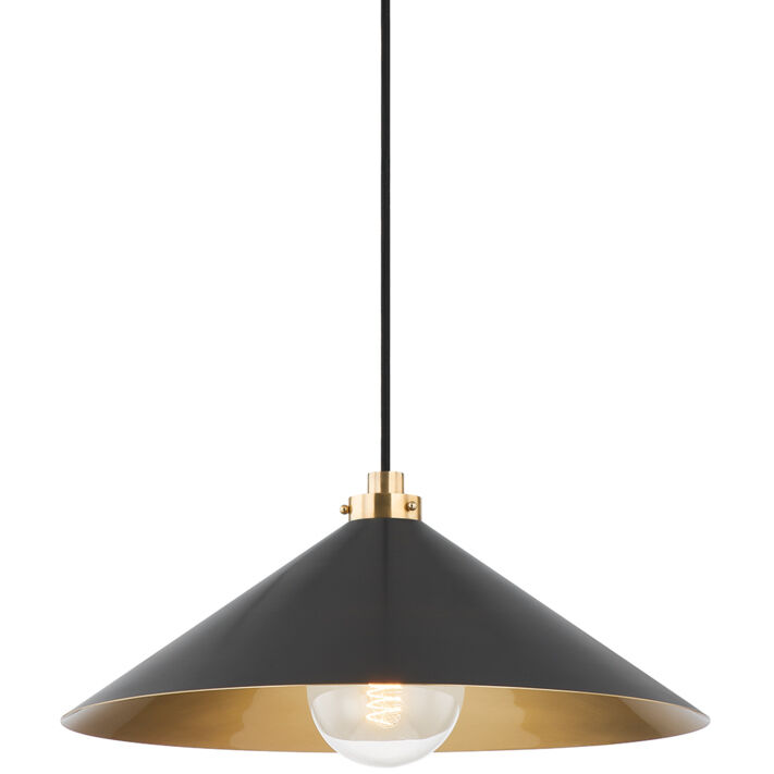 Clivedon 1 Light 20 inch Aged Brass and Distressed Bronze Pendant Ceiling Light
