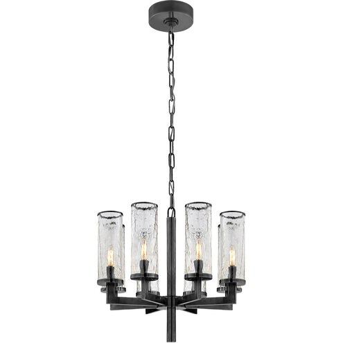 Kelly Wearstler Liaison 8 Light 20.5 inch Bronze Single Tier Chandelier Ceiling Light in Crackle Glass