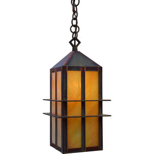 Bexley 1 Light 5 inch Antique Brass Pendant Ceiling Light in Almond Mica